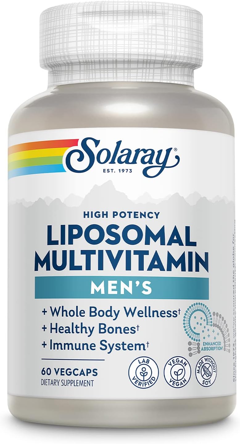 SOLARAY Liposomal Multivitamin for Men, Enhanced Absorption Immune 30 Serv, 60 VegCaps