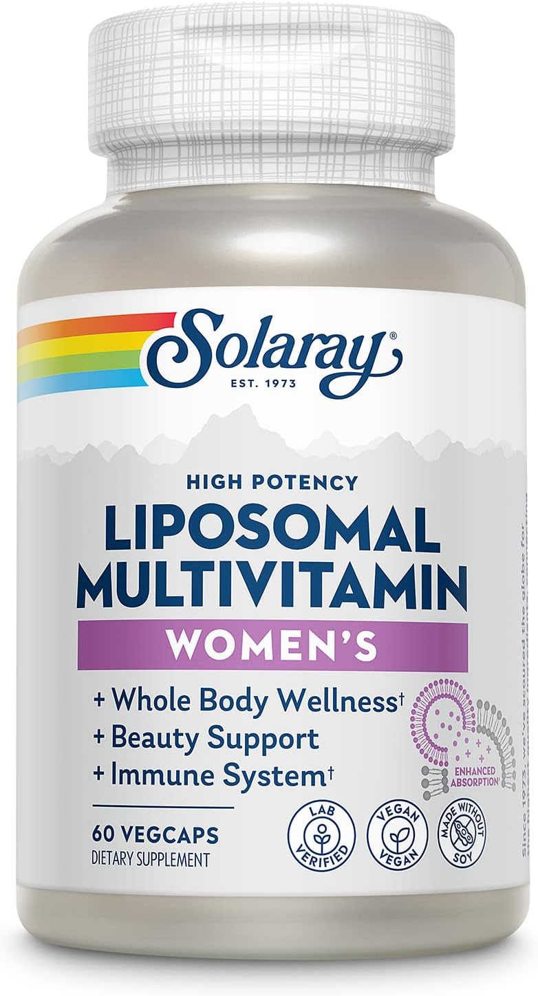 SOLARAY Liposomal Multivitamin for Women, Enhanced Absorption 30 Servings, 60 VegCaps