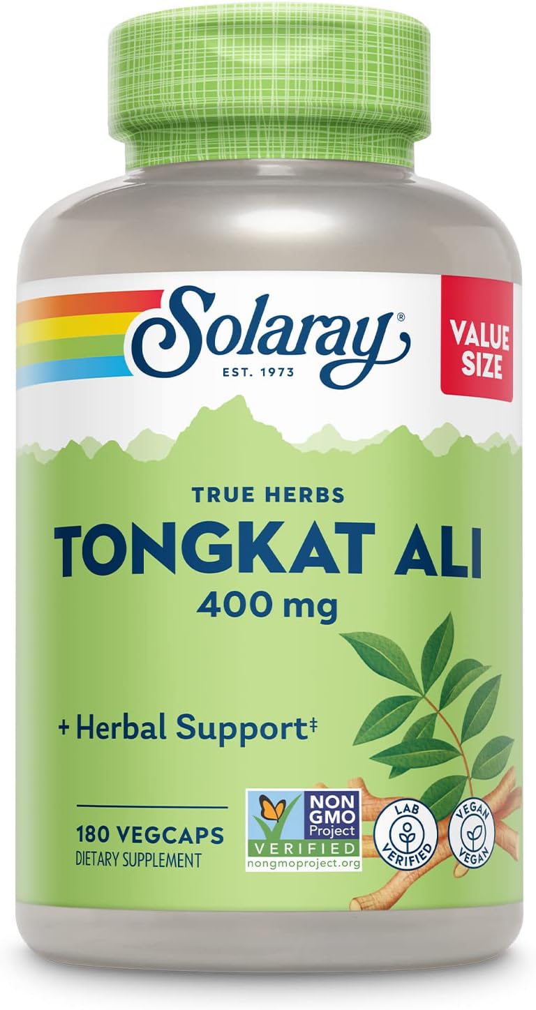 SOLARAY Tongkat Ali 400 mg - Longjack Tongkat Ali for Men 180 Servings, 180 VegCaps