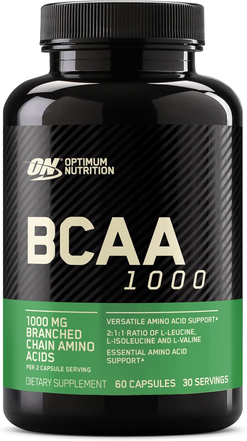 Optimum Nutrition Instantized BCAA Capsules,1000mg, 60 Count