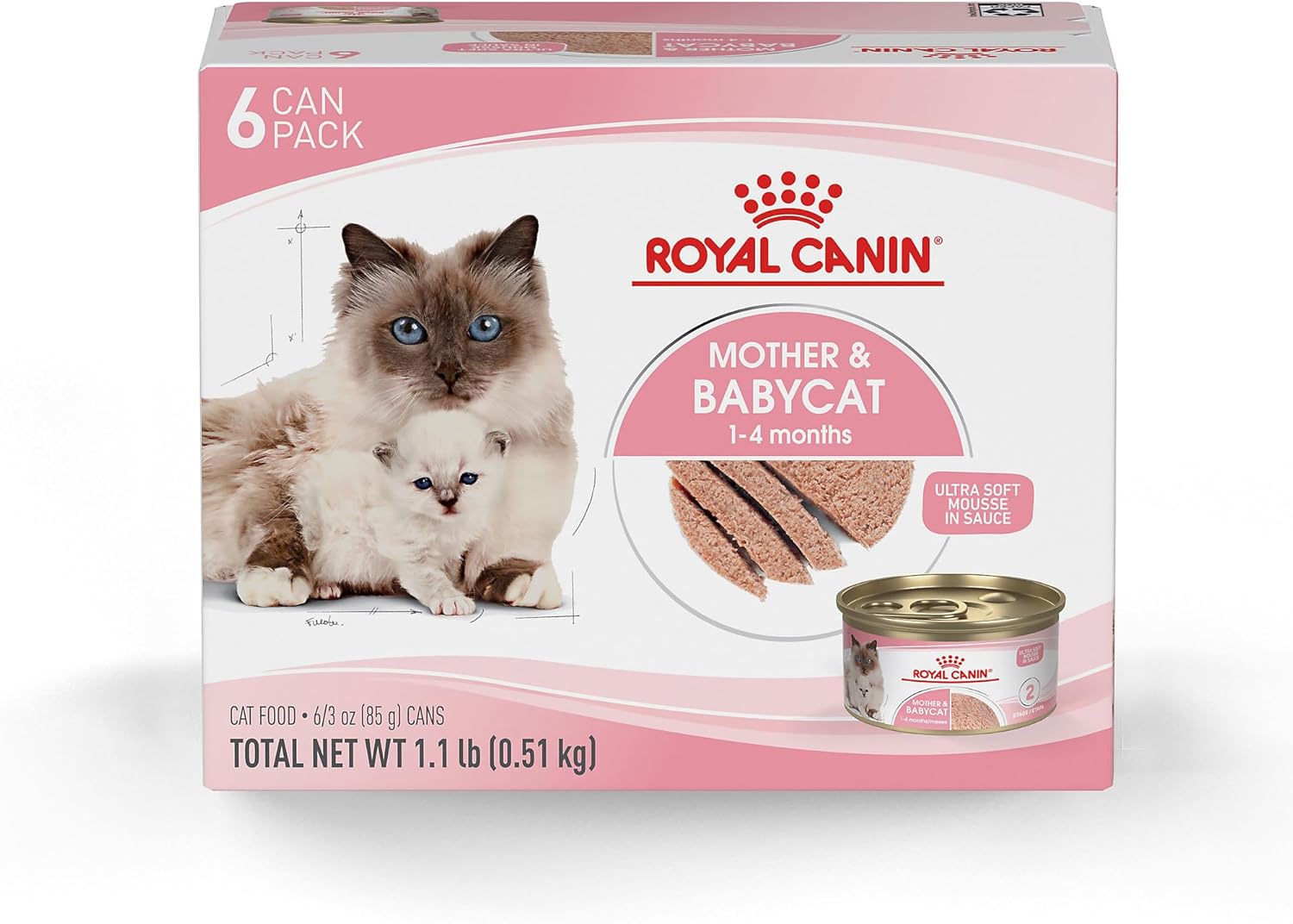 Royal Canin Feline Health Nutrition Mother & Babycat 3 oz (Pack of 6)