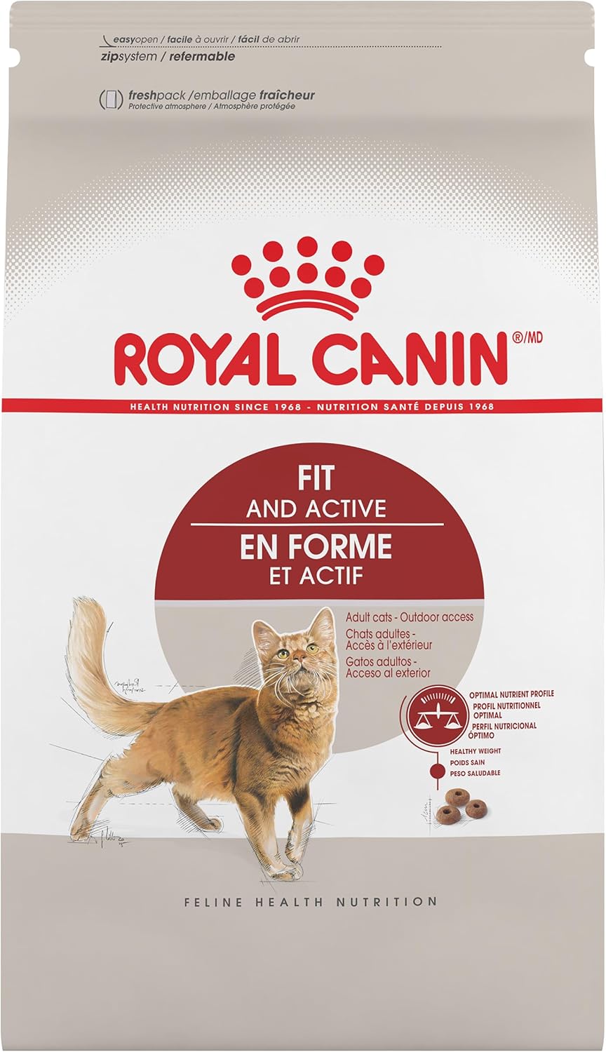 Royal Canin Feline Health Nutrition Fit And Active Adult Dry Cat Food, 3 lb Bag