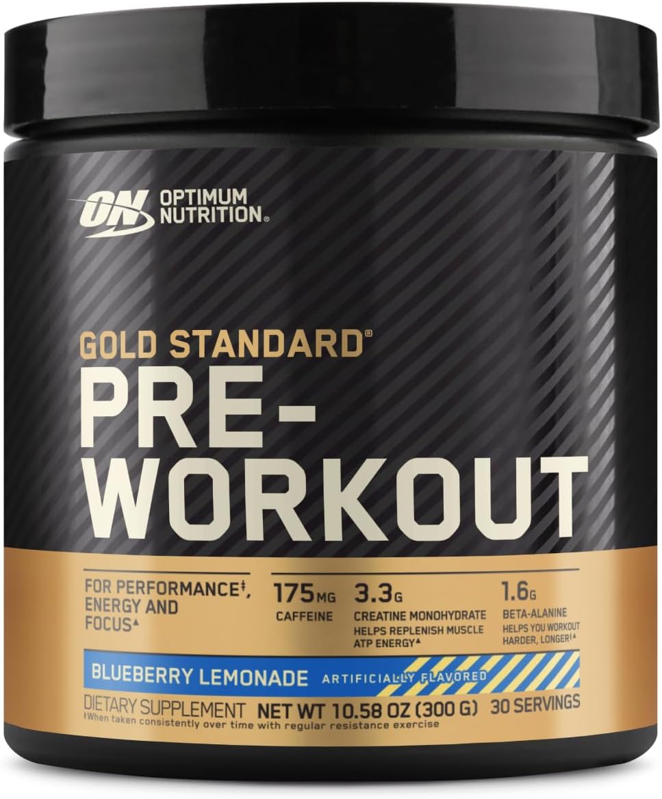 Optimum Nutrition Gold Standard Pre-Workout,Blueberry Lemonade, 30 Servings