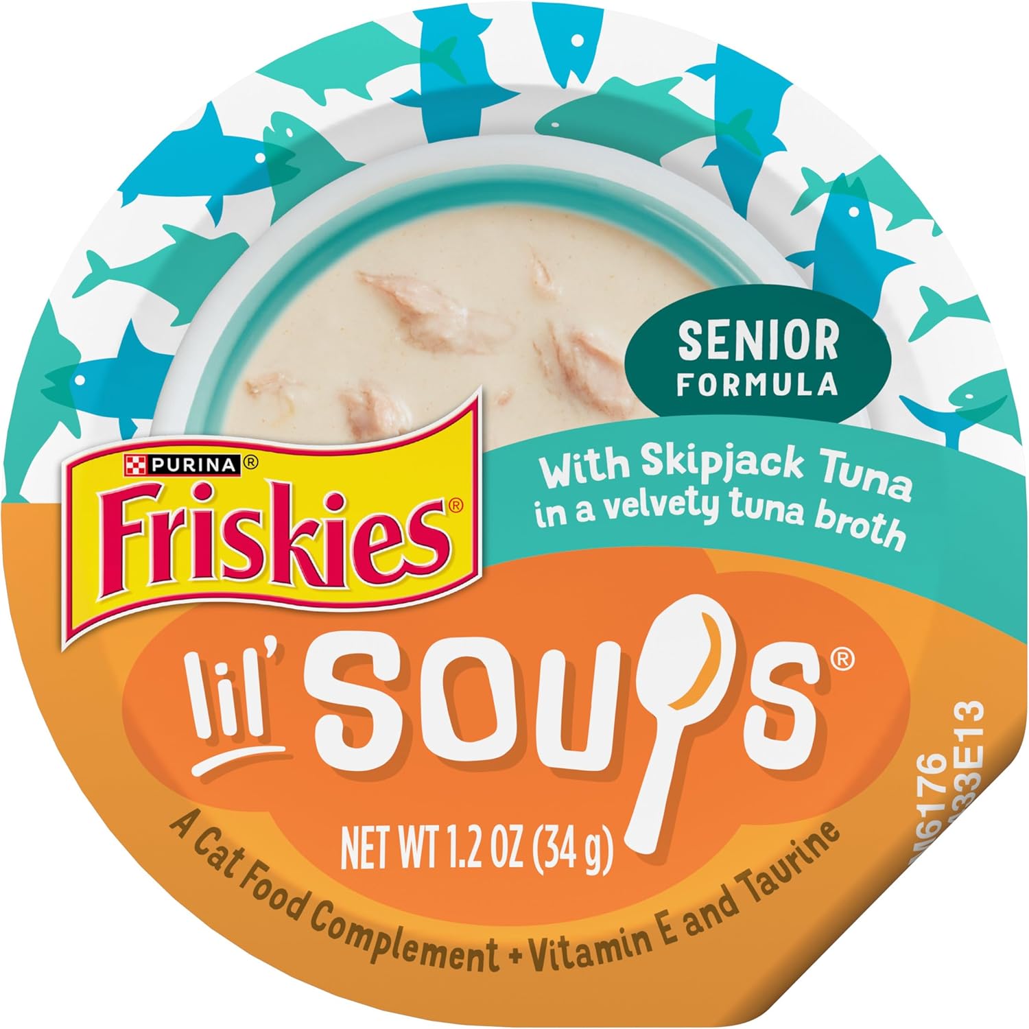 Purina Friskies Grain Free Senior Lickable Cat Food - (Pack of 8) 1.2 oz. Cup