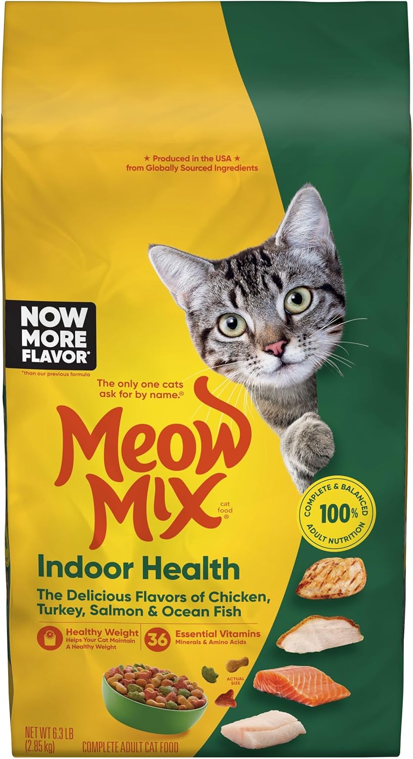 Meow Mix Indoor Health Dry Cat Food, 6.3 Pound Bag