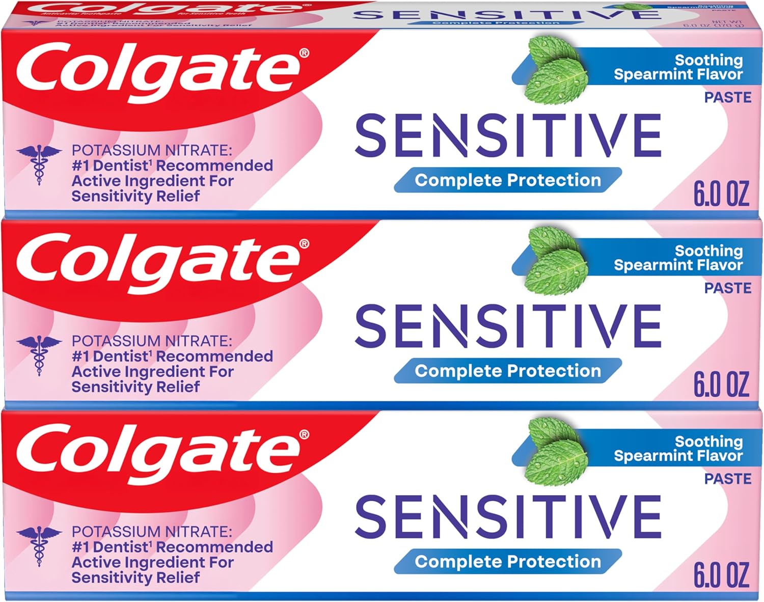 Colgate Sensitive Toothpaste, Complete Protection, Mint - 6 Ounce (Pack of 3)