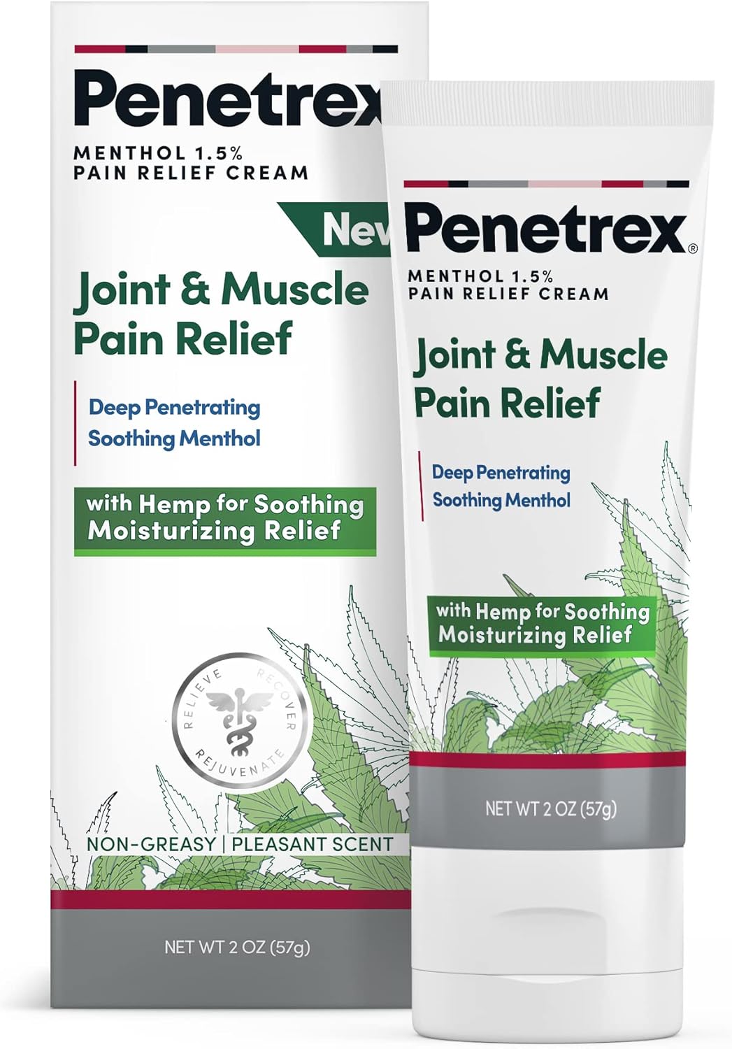 Penetrex Soothing Joint & Muscle Pain Relief Cream with Hemp - Deep Penetrating Menthol, Arnica and Hemp for Soothing