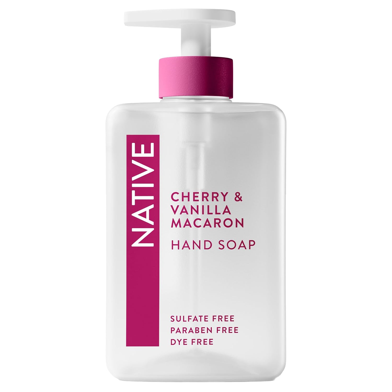 Native Liquid Hand Soap, Cherry & Vanilla Macaron, Sulfate & Paraben Free, Naturally Derived Ingredients, 13 oz