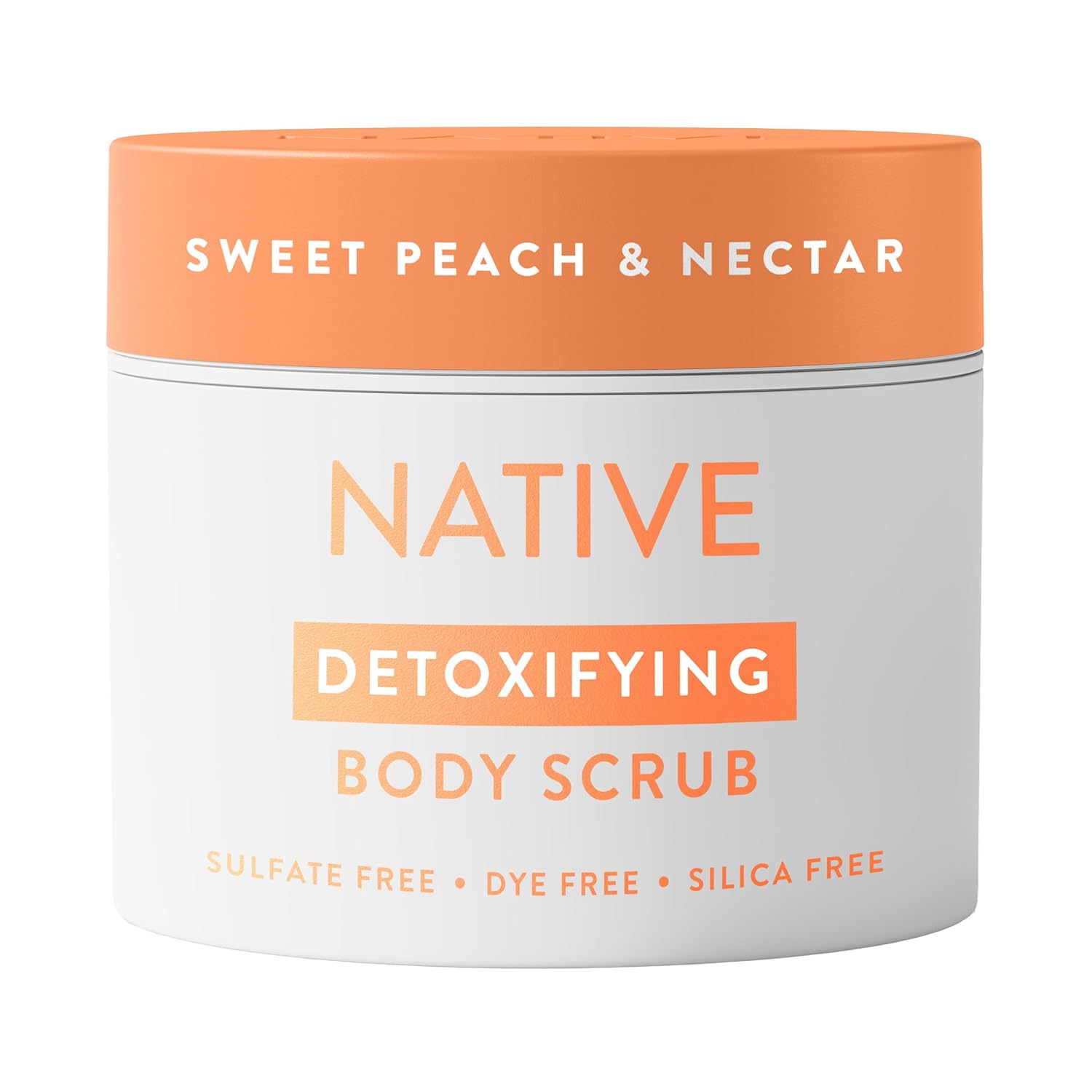 Native Exfoliating Body Scrub, Sweet Peach & Nectar Scent, Gentle Body Polish for Soft, Smooth Skin, 12 oz
