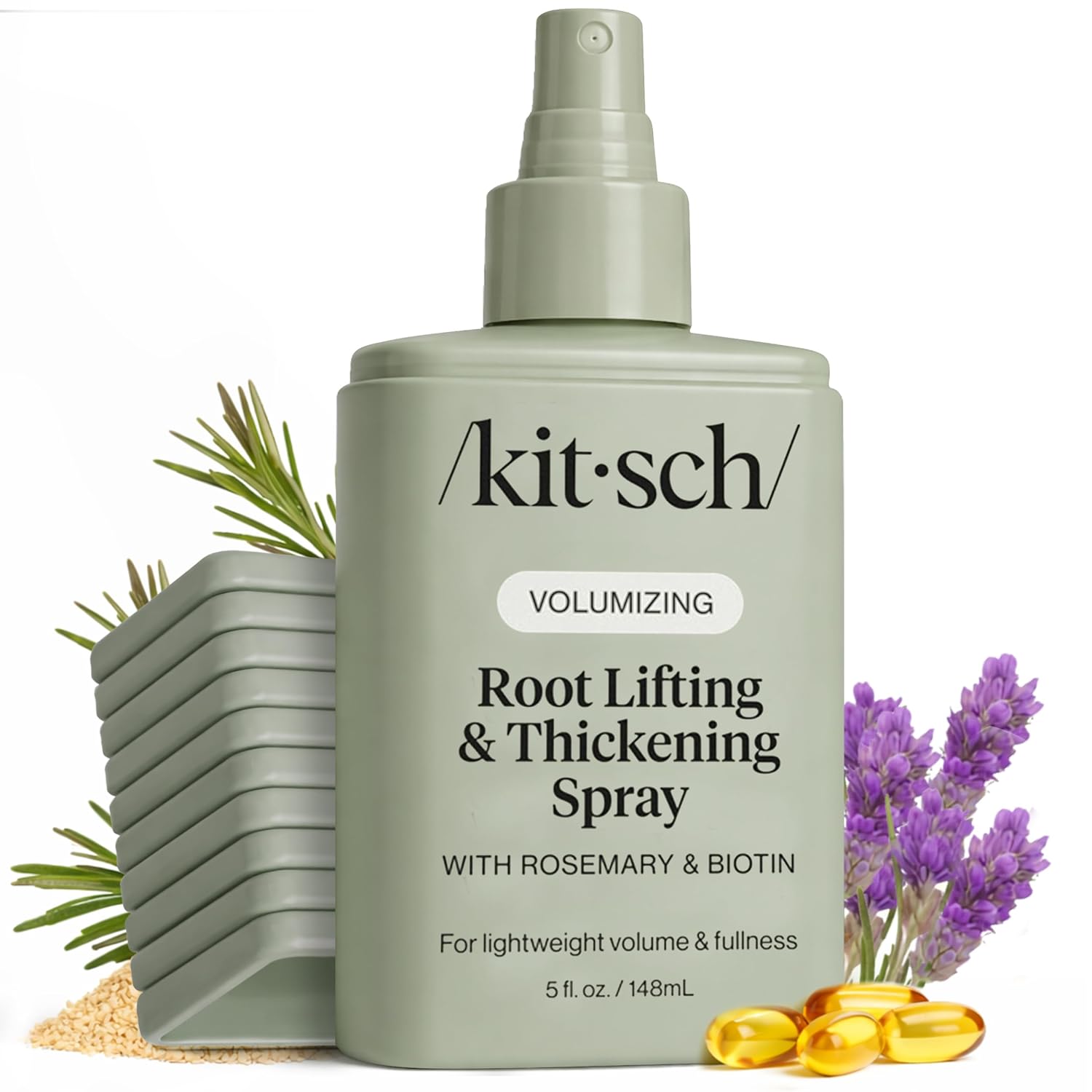 Kitsch Root Lifting Spray for Fine Hair - Thickening Hair Spray With Rosemary and Biotin, - 5oz