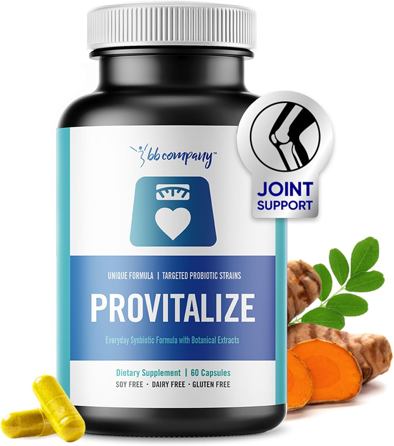 BB Company Provitalize | Probiotics for Women Digestive Health, Menopause, Joint Support | Sexy Midsection Curves, 60 Ct